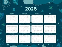 2025 minimalistisk kalender, en enkel och eleganta sätt till stanna kvar organiserad 2025 resa kalender, en år av fantastisk fotografier från runt om de värld 2025 planerare kalender vektor