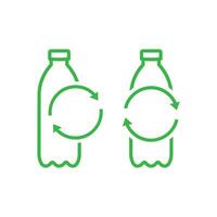 recyceln Plastik Flasche Symbol. Haustier Flasche mit Pfeile Recycling Zeichen Vektor Illustration