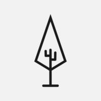 einfach und minimalistisch Baum Illustration vektor