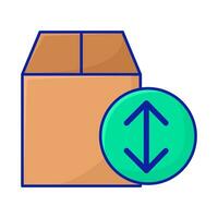 låda leverans och pil illustration vektor
