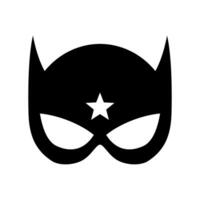 Super Held Maske schwarz Symbol. Superheld Gesicht Maske und Maskierung Karikatur Charakter. Comic Buch Maske. heroisch oder Retter Vektor Illustration