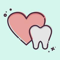 Symbol gesund Zähne. verbunden zu Dental Symbol. mb Stil. einfach Design editierbar. einfach Illustration vektor