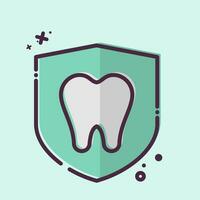 Symbol Dental Schutz. verbunden zu Dental Symbol. mb Stil. einfach Design editierbar. einfach Illustration vektor