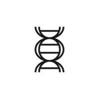 DNA Wissenschaft Struktur Symbol Etikette Design Vektor