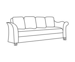 Sofa Linie Symbole. Möbel Design. Sammlung von Sofa Illustration. modern Möbel einstellen isoliert auf Weiß Hintergrund. vektor