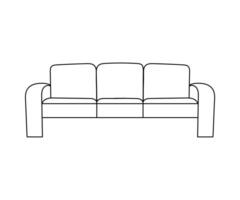 Sofa Linie Symbole. Möbel Design. Sammlung von Sofa Illustration. modern Möbel einstellen isoliert auf Weiß Hintergrund. vektor