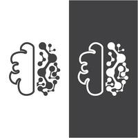 Gehirn-Logo-Design-Vektor-Vorlage vektor