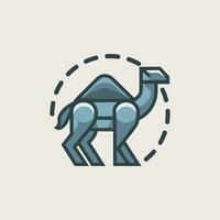 minimalistisk modern kamel logotyp vektor