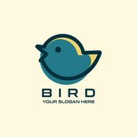 modern minimalistisk fågel logotyp vektor