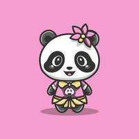 Vektor süß Panda Charakter Helden
