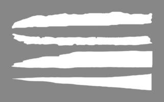 samling av trasig papper bitar. svart fyrkant ramar med oregelbunden kanter.uppsättning av silhuetter av rev rektangulär former. bit av grunge collage klistermärken. vektor