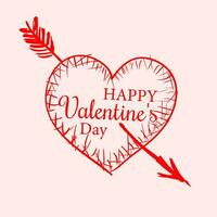 kostenlos Vektor einfach glücklich Valentinsgrüße Tag Gruß mit Liebe Herzen
