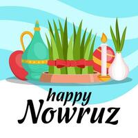 platt vektor Nowruz firande illustration design