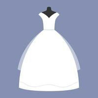 Hochzeit Kleid im modern Design. Vektor Illustration.