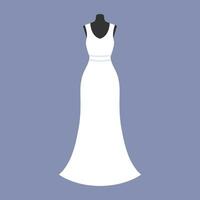 Hochzeit Kleid im modern Design. Vektor Illustration.