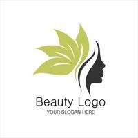 Frau Gesicht Logo Symbol Vektor. Frau Gesicht Logo Design Vektor Illustration, Mädchen Silhouette zum Kosmetika,