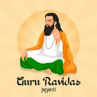 guru ravidas jayanti dag. de dag av Indien guru ravidas jayanti dag illustration vektor bakgrund. vektor eps 10