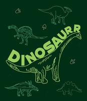 dinosaurie vektor. söt dinosaurie vektorer ryta mönster