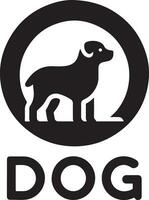 hund huvud logotyp vektor konst illustration, svart Färg huvud logotyp