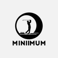 golf klubb logotyp design inspiration. enkel, modern minimalistisk logotyp vektor