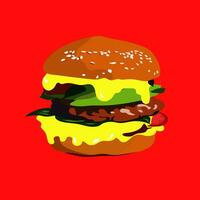 burger snabb mat vektor