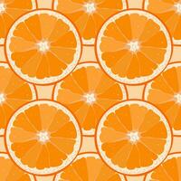nahtlos Muster mit groß Scheiben von Orange Frucht. Licht Beige Hintergrund. zum Textilien, Hintergrund, Verpackung Papier, Speisekarte vektor