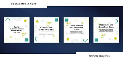 Tipps Sozial Medien Lernprogramm, Tipps, Post Banner Layout Vorlage Hintergrund Design Element. Profi Vektor