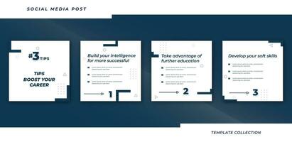 tips social media handledning, tips, posta baner layout mall Färg vit bakgrund design element. proffs vektor