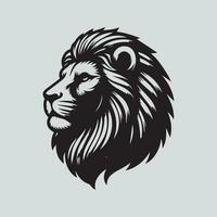 Löwe Kopf Logo Vorlage Vektor Illustration auf grau Hintergrund zum Ihre Design