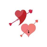 romantisk kärlek element. hjärtans dag söt illustrationer. dekorativ kärlek element för festlig design. valentine ikon vektor. annorlunda romantisk objekt vektor