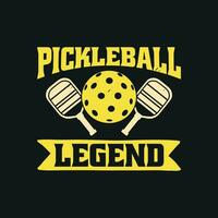 Pickleball Vektor t Hemd Sprüche - - Pickleball Legende t Hemd Design.