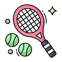 eine perfekte designikone des langen tennis vektor