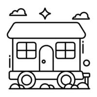 kreativ design ikon av tåg boggi vektor