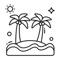 modisch Design Symbol von Palme Bäume vektor
