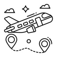 en unik design ikon av synd Spår flyg vektor