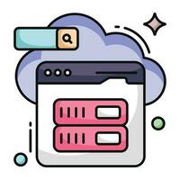 ein Symbol Design von Wolke Server vektor