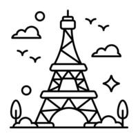 modisch Design Symbol von Eiffel Turm vektor