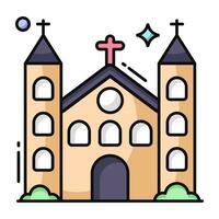 modern design ikon av kyrka byggnad vektor