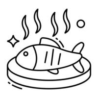 ein Symbol Design von Fisch, editierbar Vektor