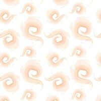 nahtlos Muster von abstrakt Kreis Bürste Schlaganfälle im modisch einfarbig Pfirsich Flaum Schattierungen. isolieren vektor