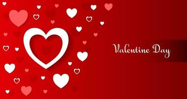 glücklich Valentinsgrüße Tag, Liebe Herzen Szene mit zum Werbung, Hintergrund, Verkauf Header, Gruß Karte, Poster, Gutschein, Banner, Vektor Illustration