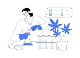 medizinisch Cannabis testen abstrakt Konzept Vektor Illustration.
