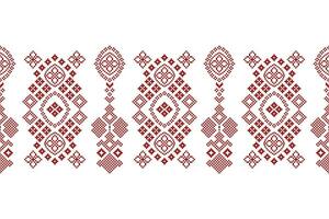 ethnisch geometrisch Stoff Muster Kreuz Stich.ikat Stickerei ethnisch orientalisch Pixel Muster Weiß Hintergrund. abstrakt, vektor, illustration. Textur, Kleidung, Dekoration, Motive, Seide Hintergrund. vektor