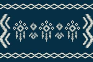 ethnisch Ikat Stoff Muster geometrisch Stil.afrikanisch Ikat Stickerei ethnisch orientalisch Muster Blau Hintergrund. abstrakt, Vektor, Illustration. Textur, Kleidung, Rahmen, Dekoration, Motiv. vektor