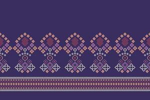 etnisk geometrisk tyg mönster korsa stitch.ikat broderi etnisk orientalisk pixel mönster violett lila bakgrund. abstrakt, vektor, illustration. textur, kläder, dekoration, motiv, siden, tapeter. vektor