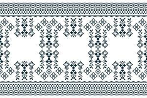 ethnisch geometrisch Stoff Muster Kreuz Stich.ikat Stickerei ethnisch orientalisch Pixel Muster Weiß Hintergrund. abstrakt, vektor, illustration. Textur, Kleidung, Dekoration, Motive, Seide Hintergrund. vektor