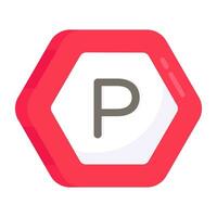 ein Symbol Design von Parkplatz Zeichen vektor