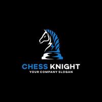 schack riddare logotyp design vektor