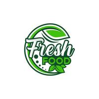Logo-Design-Vektor für frische Lebensmittel vektor