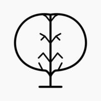 einfach und minimalistisch Baum Illustration vektor